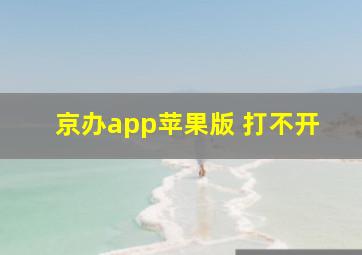 京办app苹果版 打不开